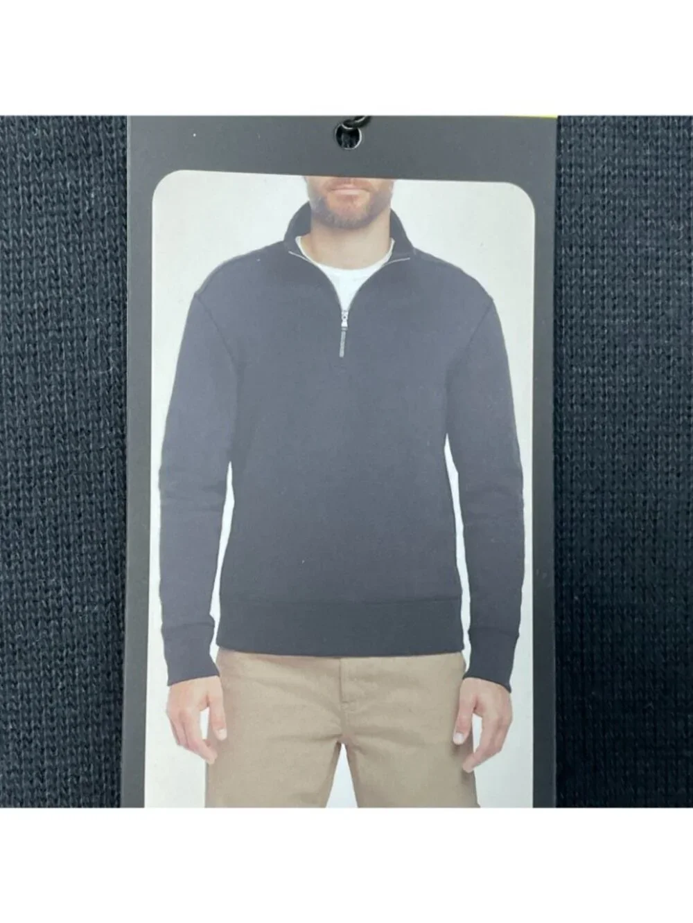 Banana Republic Men's S Black Half-Zip Pullover Sweatshirt Cotton Blend d1797